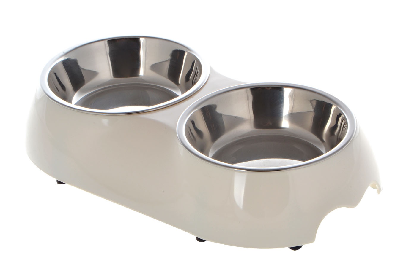 Plain double bowl set