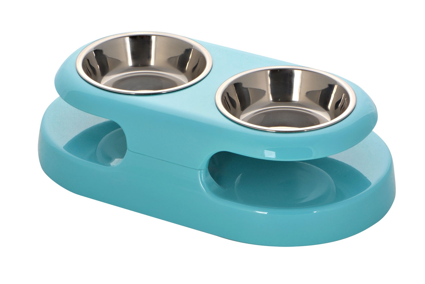 Shelf dog bowl set