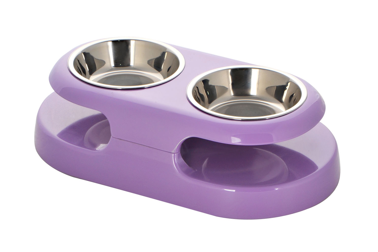 Shelf dog bowl set